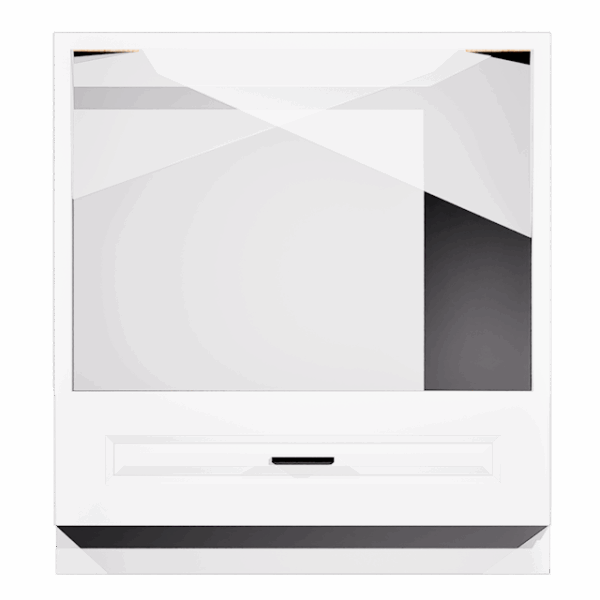 Base Microwave Cabinet 1 Drawer Aspen White - Image 2