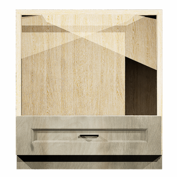 Base Microwave Cabinet 1 Drawer Winchester Grey - Image 2