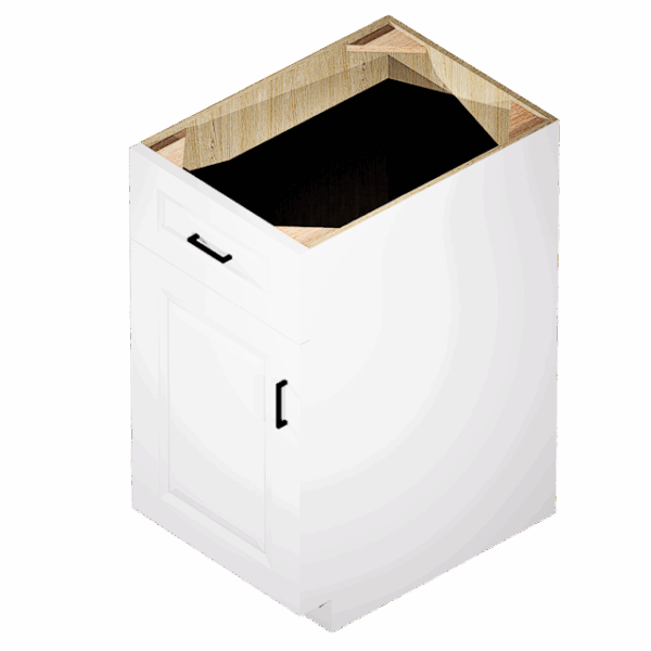 Kraftsman Cabinetry Base Cabinet 1 Drawer 1 Door Aspen White