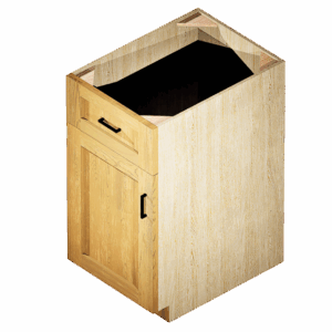 Kraftsman Cabinetry Base Cabinet 1 Drawer 1 Door Hickory Shaker