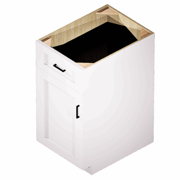 Kraftsman Cabinetry Base Cabinet 1 Drawer 1 Door Summit White Shaker