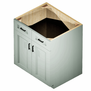 Kraftsman Cabinetry Sink Base 2 Front 2 Door Cambridge Shaker