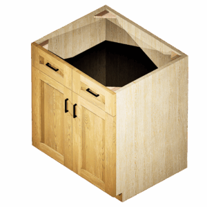 Kraftsman Cabinetry Sink Base 2 Front 2 Door Hickory Shaker