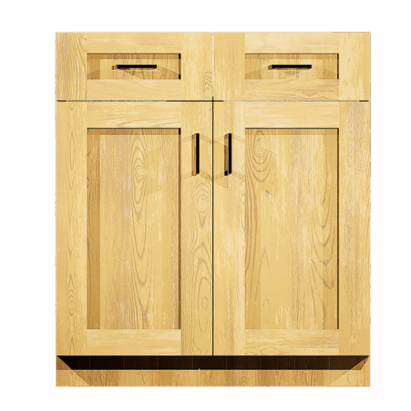 Sink Base 2 Front 2 Door Hickory Shaker - Image 2